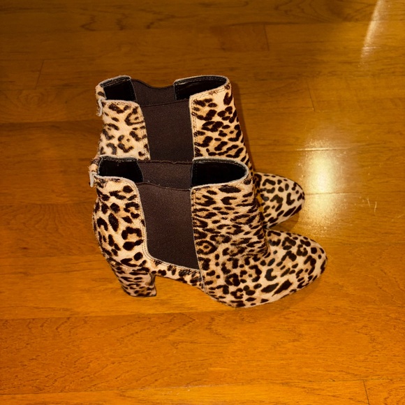 Sam Edelman Animal Print Ankle Booties Size 8.5 - Picture 4 of 9